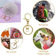 10 pièces Fermoir mousqueton en métal, fermoir mousqueton multifonction en alliage à déclencheur rotatif, convient pour les artisanats DIY, les cadeaux créatifs pour la Saint-Valentin, l'anniversaire, l'anniversaire de mariage, le porte-clés de voiture, le porte-clés, la lanière, le portefeuille, la fabrication de bijoux (5 couleurs disponibles) - Fermoir mousqueton Zhongba - Voir 4