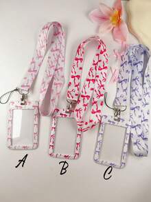 1 pezzo Accessorio portachiavi, portacarte, ciondolo, con stampa a fiocco, elegante, adatto per uomo e donna, mini portafoglio, portacarte, portamonete, portafoglio carino, accessori stile fairycore - Multicolore - Visualizzare 8