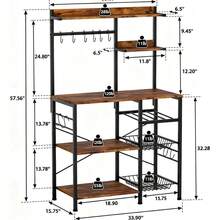 Estante Almacenamiento Moderno Y Minimalista Marco De Metal - Multicolor - Ver 6