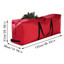 Bolsa para árbol de Navidad, tela Oxford, plegable, decoración navideña, bolsa de almacenamiento de coronas para almacenar utensilios navideños, guirnalda, almacenamiento para el hogar WEZA - 76x19cm Verde - Ver 11