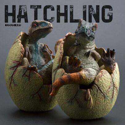 1pc New Arrival Realistic Hatching Dinosaur Egg Model Toy, Solid Jurassic Tyrannosaurus Rex Stegosaurus Action Figure Decor, Suitable As Birthday Gift, Christmas Gift, Halloween Gift, Perfect Gift, Stationery