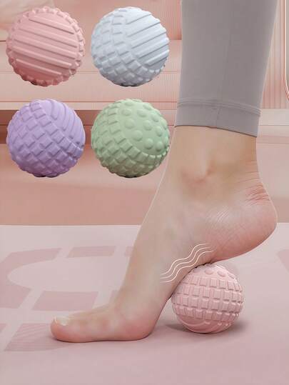 筋膜按摩球，缓解肌肉酸痛，便携式按摩球，男女通用，健身按摩球，适用于手部、足部和背部按摩，按摩工具，适用于足部、背部和手部肌肉，缓解足底筋膜炎，运动反射疗法，缓解压力，家用健身器材，瑜伽配件