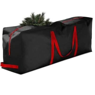Bolsa para árbol de Navidad, tela Oxford, plegable, decoración navideña, bolsa de almacenamiento de coronas para almacenar utensilios navideños, guirnalda, almacenamiento para el hogar WEZA