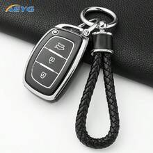 适用于现代 Creta Ix35 Ix45 I10 I30 I40 Tucson Santa Fe Rena Sonata Elantra 的 4 键 TPU 汽车智能钥匙保护套配件 - 現代A款 - 查看 3