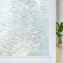 1Roll Window Privacy Film, Frosted Glass Static Cling Sun Heat Blocking Window Clings, Frosting Opaque Coverings, Vinyl Removable Stickers Tint For Home Door Office, Non Adhesive - Multicolor - View 29
