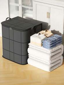 (2-7 Daysmust Arrive)1Pc Black Storage Bag, 70*60*50cm Large Clothes Storage Bags, Closet Organizers Storage Containers, Tote Moving Luggage Bag, Clothing Storage Bags For Travelling College Carrying, Clothes Organzier, Clothes Storage, Closet Orginizer, Storage Cabinet, Closet Orginizer, Storage Bins, Clothing Rack, Dorm Room Essentials Moving Supplies, Collapsible Storage Bins With Reinforced Handles, Sturdy Zippers, For Clothing, Blanket, Comforters, Large-Capacity Mobile Bag, Camping Picnic Bag, Wardrobe Storage Bag, Seasonal Clothing Storage Bag, Foldable Portable Storage Bag Suitable For Bedroom, Wardrobe, Under Bed, Living Room Back To School Supplies Bag For School School Accessories School Stuff, Travel Essentials Holiday Vacation Duffle Bag Luggage Suitcase Travel Bag, Wardrobe Organization Dorm Room Essentials Closet Organizers And Storage Hangers For Clothes, Home Essentials Christmas, Room Decor, College Essentials, House Essentials, Household Items - Multicolor - View 14