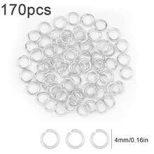 35/40/100/110/140/170/170/520pcs Iron Closed Jump Rings For DIY Jewelry Making, Beading Craft Supplies