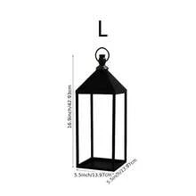 1pc Black Metal Farmhouse Style Lantern - Decorative Candle Holder, Suitable For Porch, Patio, Dining Room And Entryway - Romantic Triangular Design, Hand Wash Only - Perfect For Weddings, Halloween, Christmas And More