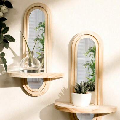 1 Khung treo tường bằng gỗ phong cách Bohemian, kệ đựng đồ treo bằng gỗ hình vòm cầu vồng, kệ đựng đồ đa năng, dễ lắp đặt và phù hợp trang trí nhà cửa quanh năm, kệ sách cầu vồng phong cách trung cổ hiện đại, trang trí sân vườn, trang trí đám cưới, trang trí nhà cửa (Màu sắc và kiểu dáng ngẫu nhiên)