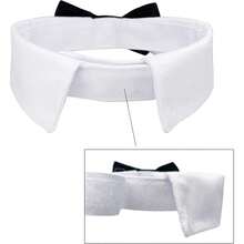 2pcs Dog Cat Tuxedo Collar, Cat Wedding Bowtie, Bow Tie Tux Costume Birthday Easter Valentines Dog Bowtie Cat Collar For Dog Cat Puppy - Black - View 2