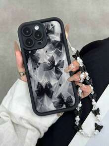 (No Lanyard )Butterfly Painted Concave Pink Shockproof Phone Case For IPhone 17/17 Pro/17 Pro Max, 16/15/14/13/12/11 Series, XS/XR/XS Max - Women's Fashion Thick Soft Protective Cover | Fast Shipping - 多色 5 - 查看 3