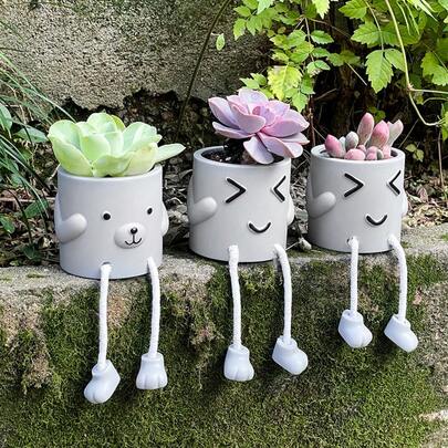 1 pieza Maceta colgante de muñeca suculenta, maceta decorativa de planta artificial verde para decoración de escritorio del hogar