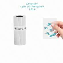 [Transparent Thermal Paper Roll] Transparent Self-Adhesive Thermal Paper Roll | 57mm X 2.5m, Compatible With Most Mini Printers - Multicolor - View 8