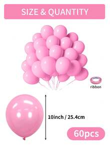 124/60/10个 18/12/10/5英寸哑光粉色气球拱门装饰套装，适用于生日、婴儿派对、婚礼、周年纪念日、情人节、公主主题派对、单身派对、毕业典礼、性别揭晓派对及其他场合。 - 粉色 - 查看 13