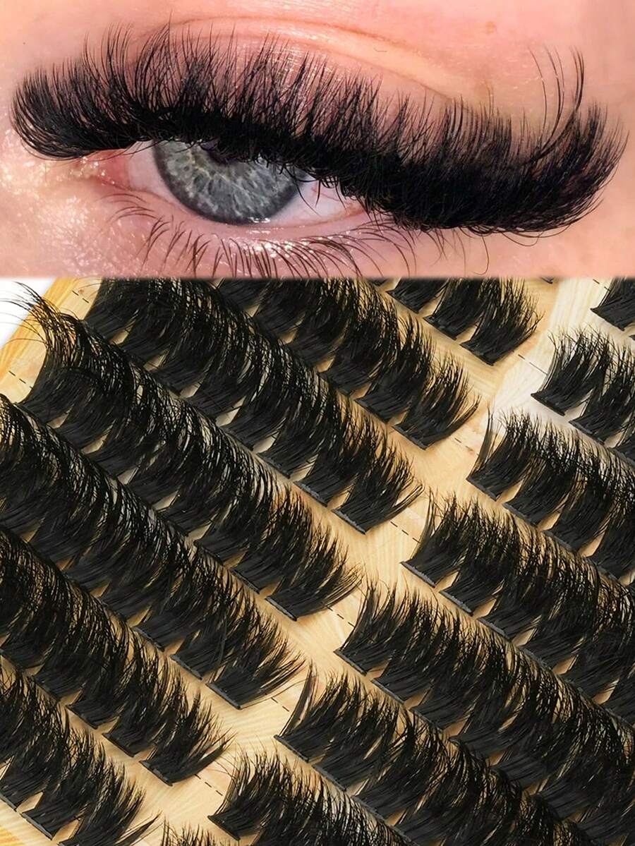 13 عنقود من رموش صناعية فاخرة وكثيفة، رموش مستقلة مصنوعة يدويًا، رموش مطولة وكثيفة جدًا، رموش مجعدة مستقلة، رموش مطولة، رموش كرتونية ممتدة، مناسبة للمبتدئين للاستخدام المنزلي، رموش صناعية كثيفة جدًا، مناسبة لمناسبات مختلفة مثل الزفاف والحفلات الراقية، يمكن تصميمها بحرية - DD - مشاهدة 1