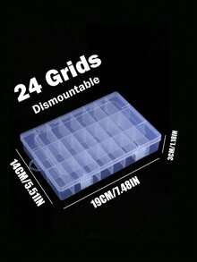 1pc Multi-Purpose Transparent Plastic Storage Box, Mini Clear Bead Storage Box With Hinged Lid, Rectangular Transparent Craft Supply Box For Organizing Earrings, Rings, Jewelry And Nail Art Accessories, Suitable For Women, Essential For Travel And Vacation, Autumn Decor, Halloween Theme