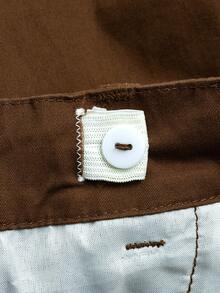 Pantalones casuales con logo bordado para niños, primavera/otoño - Café integral - Ver 6