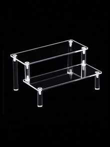 亚克力展示架，分层透明迷你雕像/小雕像桌面收纳架，阶梯式展示架 - 彩色 - 查看 7