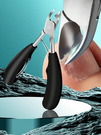 1pc Wide Jaw Opening Nail Clippers For Thick Nails Finger Nail Clippers For Ingrown Toenail Clippers Stainless Steel Nail Cutter Trimmer Pedicure Tool