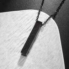 1 chiếc dây chuyền hình khối Ayatul Kursi bằng thép không gỉ, trang sức thư pháp Ả Rập Hồi giáo dành cho tháng Ramadan, quà tặng Ramadan cho nam và nữ. - Cái mới - Xem 5