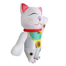 1pc Inflatable Maneki-Neko (Lucky Cat) Costume, Suitable For 1.5-2m Height, Blower Fan Not Included - Lucky Cat - View 2