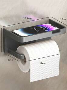 浴室纸巾盒架，壁挂式卫生纸分配器，免钻孔浴室纸巾卷架，家用卫生纸架 - 彩色 - 查看 8