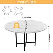 Round Modern Dining Table, Marble Kitchen Table, Multifunctional Space-Saving Dining Table, Kitchen Counter, Floor-Standing Folding Bar Table, Kitchen Table - trắng - Xem 3