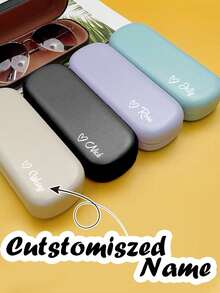 Customized Leather Eyeglass Case, Eyeglass Case For Women Man, Leather Glasses Case Hard Shell Sunglasses Case , Glasses Protection Case,4 Colors To Choose From, Including Purple, Black, Blue, Beige,Easy To Carry When Going Out, Suitable For School, Home, And Work,Students, Workers, And The Elderly Can All Use It, ,Colorful,Cute,Adorable,Funny,Kawaii,Y2K,Stylish,Unisex,Casual,Custom,Personalized,Unique,Customized,Ideal Gifts For Him,Ideal Gifts For Her,Her,Boyfriend,Girlfriend,Family,Friends,Children,For Anniversaries,For Valentine's Day,For Mother's Day,For Birthdays,For Children's Day,For Father's Day,For Graduation,For Weddings,For Housewarming - Multicolor - View 8