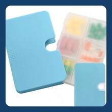 Daily Use Slim Pill Organizer 1 Pack, Easy To Open 6 Compartments, Large Capacity Portable Travel Pill Box, Pill Dispenser, Medicine Container & Vitamin Holder - 1 - 查看 2