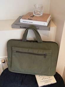 Corduroy Solid Color Tote Bag, Large Capacity New Style Men's Shoulder Bag