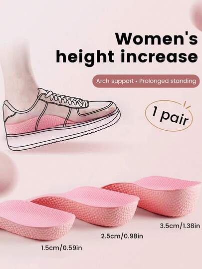 情人节女士隐形鞋垫一双装，提供足弓支撑，防滑，适用于低帮靴、踝靴、优雅鞋款，是送给朋友的个性化礼物。