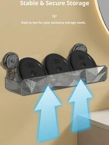 Bathroom Vanity Organizer Rack, Suction Cup Wall Mount Storage Shelf, Drill-Free Bathroom Organizer Rack - Multicolor - View 1