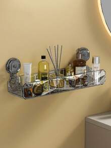 Bathroom Vanity Organizer Rack, Suction Cup Wall Mount Storage Shelf, Drill-Free Bathroom Organizer Rack - Multicolor - View 3
