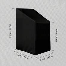 Heavy Duty Waterproof Outdoor Chair/Sofa Cover, Wind/Rain/UV/Dust Proof Protective Furniture Cover For Patio/Chairs/Loveseat - Black - View 11