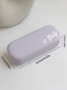 Customized Leather Eyeglass Case, Eyeglass Case For Women Man, Leather Glasses Case Hard Shell Sunglasses Case , Glasses Protection Case,4 Colors To Choose From, Including Purple, Black, Blue, Beige,Easy To Carry When Going Out, Suitable For School, Home, And Work,Students, Workers, And The Elderly Can All Use It, ,Colorful,Cute,Adorable,Funny,Kawaii,Y2K,Stylish,Unisex,Casual,Custom,Personalized,Unique,Customized,Ideal Gifts For Him,Ideal Gifts For Her,Her,Boyfriend,Girlfriend,Family,Friends,Children,For Anniversaries,For Valentine's Day,For Mother's Day,For Birthdays,For Children's Day,For Father's Day,For Graduation,For Weddings,For Housewarming - Multicolor - View 3