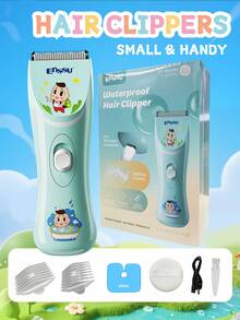 ENSSU 儿童理发器套装，无线电动理发器，专业静音儿童理发器，可充电无线儿童理发器，干湿两用，家用理发器套装，7档防水，家用儿童理发器套装 - 藍色 - 查看 13