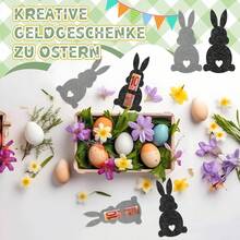 20pcs Easter Creative Money Gift - Bunny Holding Coin Purse - Rabbit Shaped Easter Holiday Coin Pouch