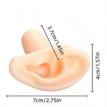 1个创意硅胶成人耳模，逼真训练耳洞，假耳 - 膚色 - 查看 4