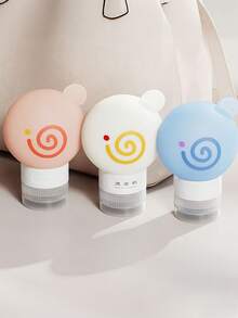 甜甜圈图案可重复灌装旅行喷雾瓶，防漏旅行洗漱用品容器，适用于洗发水、护发素、润肤露、香皂、沐浴露，男女通用，商务旅行、返校旅行或个人旅行必备。 - 彩色 - 查看 9