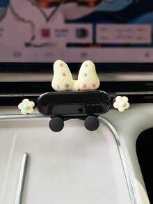 Cartoon Flower Car Phone Holder, Creative Bow Tie Car Air Vent Mount Bracket, Women