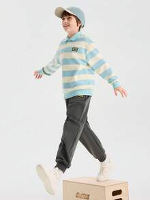 Balabala 儿童两件套，男女通用春季套装 2026 - 藍灰色調 - 查看 4