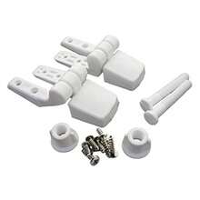 LASCO 14-1039 White Plastic Toilet Seat Hinge with Bolts and Nuts Top Tightening Fits Bemis Brand - Blanco - Ver 3