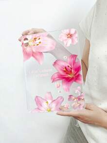 透明粉色花卉图案 iPad 保护壳 - 时尚保护壳，印有励志名言，优雅实用，兼容 iPad Pro 11 英寸、iPad Air 2、iPad Air 第五代（2022 年款）、iPad Air 11 英寸 (M2)-2024、iPad Air 11 英寸 (M3) 2025，自用或送礼皆宜，是新年或生日的理想之选。 - 無色 - 查看 19