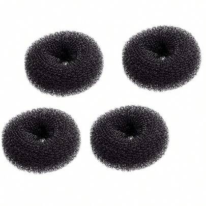 4 Pack Extra Small Hair Bun Maker Mini Chignon Hair Doughnut Shaper Hair Donut Sock Bun Fo4 Pack Extra Small Hair Bun Maker Mini Chignon Hair Doughnut Shaper Hair Donut Sock Bun Form For Kids, Girls, Short And Thin Hair (Small Size 2.4 Inch, Black)Rm For Kids, Girls, Short And Thin Hair (Small Size 2.4 Inch, Black)