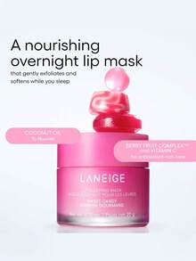 Laneige 唇部睡眠面膜三件套（浆果味 20g，小熊软糖味 20g，甜糖果味 20g），凝胶霜质地，柔滑不粘腻，夜间深层修护，持久保湿，韩妆，韩国彩妆