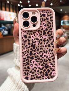 Cute Pink Lily Flower & Leopard Print Matte Anti-Drop Phone Case Compatible With IPhone 11, 12, 13, 14, 15, 16, 13 Pro Max, 16 Plus, XR, 7, 8 Plus, 17 Pro Max, AIR - Style 8 (1 Piece) - View 4