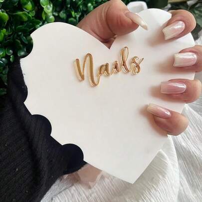 Akrylnagelfotorekvisita, akrylsalongsdisplaykort för nagelsalong, hjärtformad nagelsalongfotorekvisitatallrik, nagelsalongstillbehör, skönhetssalongdekoration, present till nagelartister, bildrekvisita för sociala medier