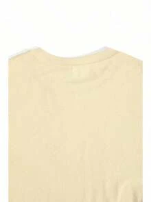 1pcs Men's 100% Cotton Retro Flame And Star Print T Shirt Casual Double Sided Graphic Men Clothes, Vintage Silhouette Digital Printed T Shirt Gifts For Men - Màu be - Xem 5