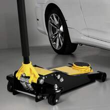 Low Profile Floor Jack, 2 Ton (4400 Lbs) Capacity, Steel Racing Floor Jack With Dual Pistons Quick Lift Pump, Hydraulic Trolley Car Lift For Sports Cars, Sedans, Lifting Range 2.95-19.9 Inches - 2T - View 1