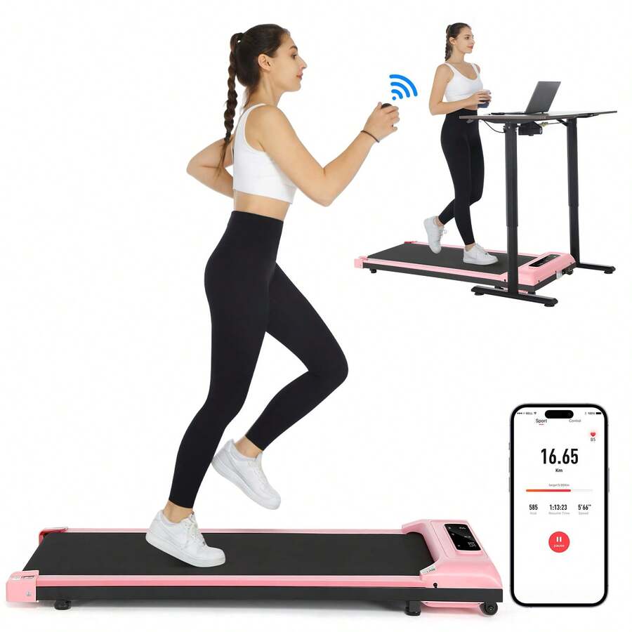 Ancheer Walking Pad Treadmill, Remote Controlled Under Desk Treadmill Quiet With LED Display, Installation-Free For Home Office - View 1